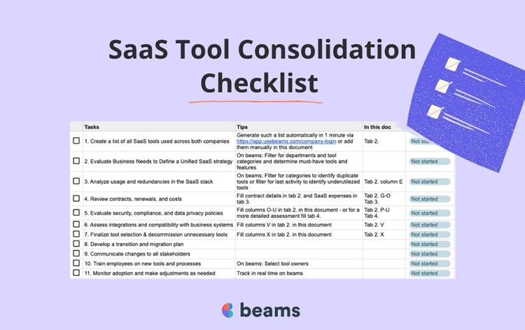 The SaaS Tool Consolidation Checklist for Mergers and Acquisitions