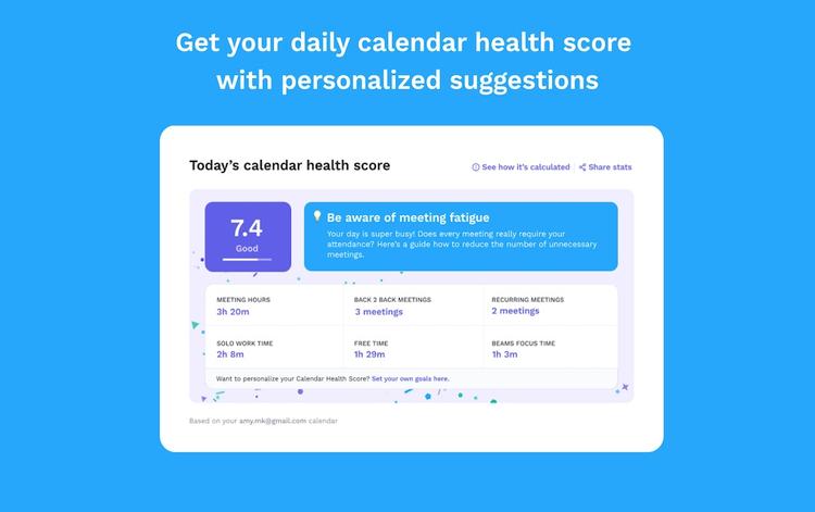Your beams Calendar Health Score
